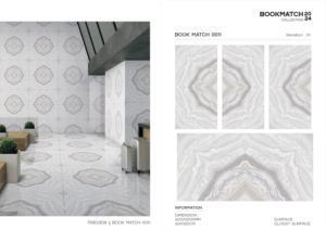 Carreaux de sol en porcelaine émaillée polie de luxe 600x1200mm |   Carreaux grand format 24x48 pour espaces contemporains - Product Image 4