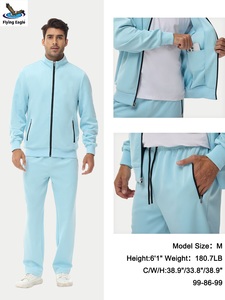 Ensemble de survêtement décontracté à capuche pour homme, personnalisable avec logo, en molleton de coton, pour le sport, le jogging, la course et l'entraînement – Fabricant - Product Image 3