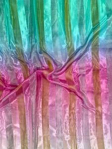 Tissu de soie multicolore de qualité supérieure, matière non cousue pour saris de créateurs, costumes, lehenga, chaniya choli, fabrication artisanale de sari, vente en gros - Product Image 3