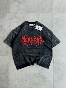 T-shirts Streetwear pour Hommes – Qualité Supérieure, Grammage Lourd, Impression DTG, Motifs Graphiques, Coupe Boxy, Vintage, Strass, Lavage Acide - Product Image 1