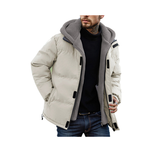 Men Winter Hooded Puffer <b>Jacket</b> Warm Sherpa <b>Fleece</b> Lined <b>Thick</b> Outerwear Heavyweight Outdoor Casual Coat Manufacturer Direct - Product Image 6