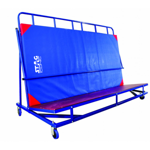 Tapete para Carro de Gimnasio Inclinado de Alta Resistencia Stag Iconic |   Carrito de Almacenamiento para Colchonetas de Gimnasio de Acero con Ruedas - Product Image 1