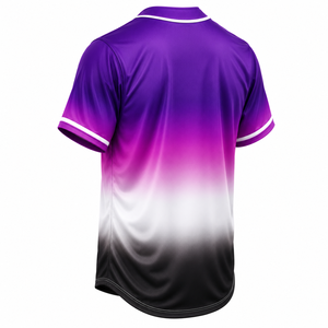 เสื้อเบสบอลแบบยูนิเซ็กซ์สั่งทำพิเศษ พิมพ์ลายไล่เฉดสีแบบซับลิเมชั่น โพลีเอสเตอร์ 100% แขนสั้น ติดกระดุมด้านหน้า แห้งเร็ว ทรงปกติสำหรับผู้ใหญ่ - Product Image 6
