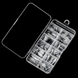 Faux Ongles en Gros 120 Pièces Personnalisables à Presser Transparent Givré Carré Ovale Amande Ballerine Ongles Artificiels - Product Image 1