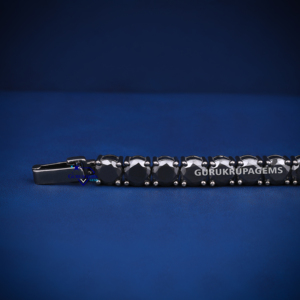 Pulsera de tenis negra RTS para hombre y mujer con diamantes negros de moissanita con claridad D VVS y que pasa la prueba del probador de diamantes. - Product Image 5