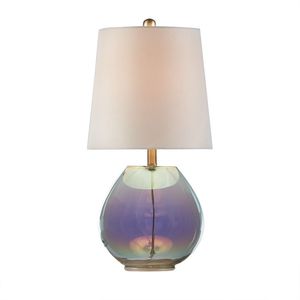 Lampe de table en verre iridescent Ranier, décoration élégante et stylée pour la maison - Product Image 4