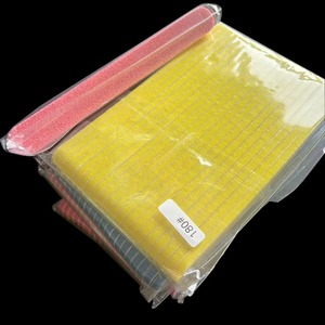 BAFA SURGICAL INSTRUMENTS Lima de uñas de esponja EVA de grano 100, doble cara, multicolor, 9 cm, pulidor de uñas, lima de esmeril - Product Image 2
