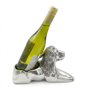 Luxuries Silver Lion Wine Bottle Holder Modern Metal Animal Wine Rack For Countertop Decor Handcrafted Tabletop Single Bottle - Product Image 1