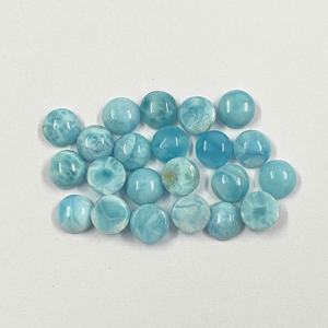 4mm-10mm AAA + Cabochons ronds Larimar bleu naturel à dos plat en pierres précieuses Larimar Fabrication de bijoux minimaliste du fournisseur vérifié - Product Image 2