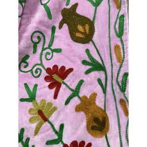 <b>Women's</b> Purple <b>Velvet</b> <b>Jacket</b> Mandarin Collar Floral Embroidery Prairie Chic Autumn Coat Handmade Suzani <b>Velvet</b> <b>Jacket</b> - Product Image 3