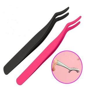Pinzas Aplicadoras de Pestañas de Acero Inoxidable Duraderas y Personalizadas, Punta Inclinada, Herramienta de Aplicación de Pestañas y Cejas de Alta Calidad - Product Image 5