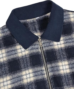 Custom Wholesale <b>Mens</b> High Quality Heavyweight Plaid Hooded <b>Flannel</b> Shirt <b>Jacket</b> Long Sleeve Casual Button - Product Image 2
