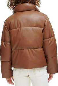 New Fashion Casual Women's Puffer Jacket Solid Color Windproof and Breathable <strong>genuine</strong> <strong>Nylon</strong> Lining Raw Processing - Product Image 3