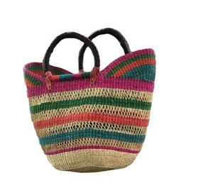 Bolso de Paja Tejido a Mano de Alta Calidad en Forma de U para Mujer, Bolso de Verano, Bolso de Playa de Macramé, Directo del Proveedor Indio - Product Image 1