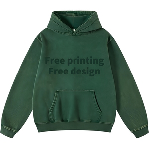 เสื้อฮู้ดดี้แบบวินเทจฟอกสี  ปรับแต่งได้  พร้อมสกรีนลาย  ราคาขายส่ง - Product Image 1