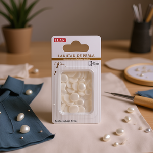 Mezza perla Ilan da 12 mm in materiale ABS per decorazioni di abbigliamento - Product Image 2
