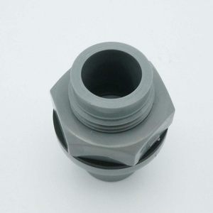 Kansaikako Conector de PVC de paso recto para pared, tipo simple, con rosca, nuevo, 20A, con tuerca, sin junta incluida KJ-020-021 - Product Image 3