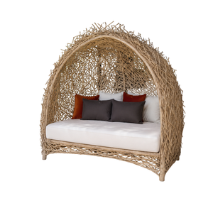 เตียงอาบแดด ARTERRA รุ่นพรีเมียม โมเดิร์น ทำจากไม้สัก พร้อมหลังคาคลุม สำหรับโรงแรมหรู ริมสระว่ายน้ำ ชายหาด พร้อมเบาะรองนั่ง ป้องกันรังสียูวี - Product Image 1