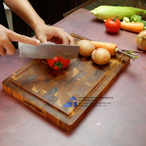 Eco Friendly Teak Wood Cutting Board Set Sustainable End Grain Chopping Board Kitchenware Supplier 2026 - Product Image 5