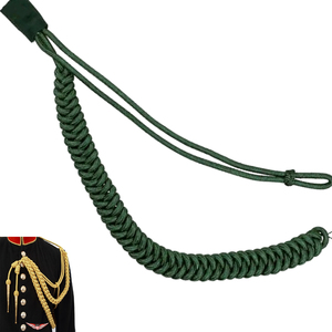 Aiguillette de Cordón Metálico Trenzado Verde para Uniformes Clásicos - Product Image 2