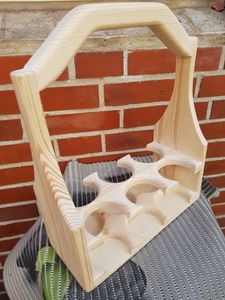 Wholesale Wooden Bottle Caddy Wooden Drink Local Beer Caddy Handmade Farmhouse Wooden Wine <b>Crates</b> - Product Image 3