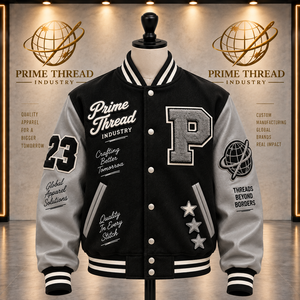 Chaqueta Varsity para Hombre, Manga Larga, Logotipo Bordado, Cuello Camisero, Chaqueta Letterman, Manga Larga, Unisex, Cortavientos - Product Image 5