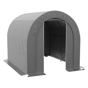 Tenda da Esterno in Metallo Zincato Impermeabile e Resistente 6FT X 8FT per Riporre Bici/Moto e Attrezzi - Product Image 1