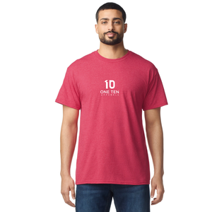 Camiseta para Hombre, Color Rojo Jaspeado, Personalizada, de Algodón, Manga Corta, Cuello Redondo, Ropa Casual, Prenda Lisa al por Mayor - Product Image 2
