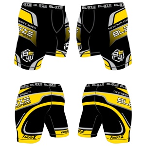 Pantalones cortos Blaze Fight Wear de peso ligero MMA de longitud media tela elástica transpirable totalmente personalizada - Product Image 4