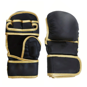 Guantes de Karate y Boxeo de Diseño Moderno con Logotipo Personalizado en Contraste de Color Negro y Rojo en Diferentes Tallas a Bajo Costo - Product Image 6