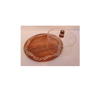 Plateau décoratif en bois et nacre pour fruits secs, chocolats et cadeaux festifs - Product Image 2