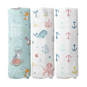 Manta Envolvente de Muselina de Bambú y Algodón para Recién Nacidos, 120x110cm, Súper Suave, Envoltura para Bebé, Edredón para Guardería, Venta al por Mayor, OEM, Fábrica de India - Product Image 4