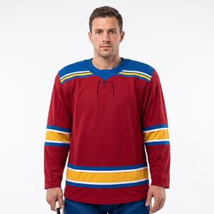 Camiseta de hockey deportiva personalizada para hombre, camiseta de hockey de entrenamiento de alta calidad para hombre, camisetas de hockey sobre hielo de manga corta con cuello en V para hombre - Product Image 1