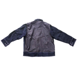 Vêtements de soudeur industriels en cuir robuste, veste de travail en cuir de vachette pleine fleur de haute qualité avec logo, 100 % polyester - Product Image 4