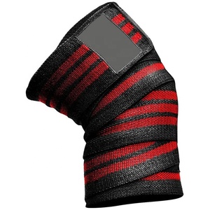 Genouillères élastiques robustes Powerlifting couleur personnalisée 78 pouces de longueur haltérophilie genouillères unisexe Fitness soutien du genou - Product Image 5