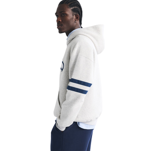 Sweat à capuche unisexe blanc personnalisé en molleton 100 % coton, coupe oversize, écoresponsable, avec poche, OEM, marque privée, vente en gros - Product Image 3