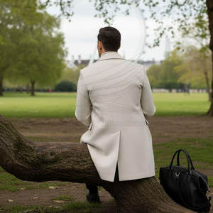 Abrigo Largo de Lana para Hombre, Hecho a Medida, Estilo Vintage, Moda Urbana, Transpirable, de Alta Calidad, para Hombres y Jóvenes - Product Image 4