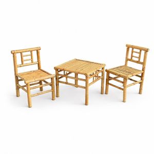 Fabricant de meubles en bambou du Vietnam – Ensemble table et chaises de bistrot naturelles faites à la main pour jardin, terrasse, café et complexe hôtelier - Product Image 2