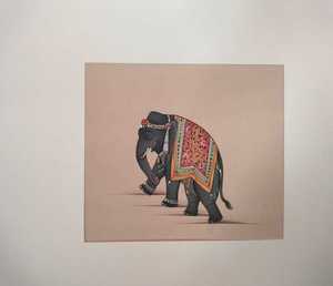 Handmade <b>Elephant</b> Painting on Canvas Traditional Indian Wall Art <b>Decor</b> Hand Painted <b>Elephant</b> Artwork for Home Decoration - Product Image 4
