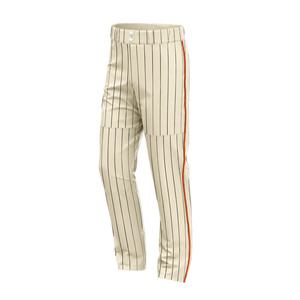 Pantalon de baseball pour homme, rayé, respirant, en polyester, coupe classique, avec logo brodé, vêtements pour toutes les saisons, pantalon uniforme de baseball - Product Image 2