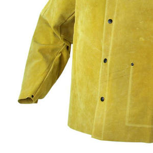 Veste de soudage en cuir de vachette résistante à la chaleur, vêtements de protection pour soudeurs, veste de soudage en cuir, vêtements de sécurité pour le travail de soudage - Product Image 5
