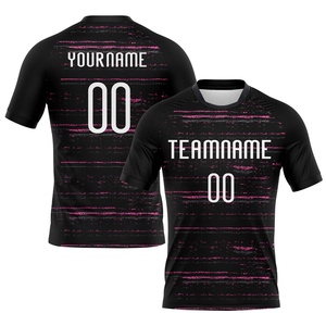 Ensemble d'uniformes de volley-ball personnalisés et ensemble de shorts noir et rose, tenue de sport pour club, entraînement, match, sublimé - Product Image 2