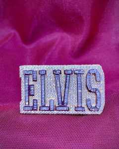 Anillo de Compromiso o Matrimonio con Diseño de Dos Tonos, Estilo Hip Hop, Plata 925, Diamantes Moissanite VVS Baguette, Letra Inicial Personalizada - Product Image 6