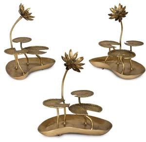 Gold Finish Metal <b>Table</b> Centerpiece For Home Decor Living Room <b>Dining</b> <b>Table</b> And Special Occasion Use - Product Image 4