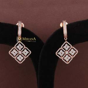 Vintage Religious Pendant Earrings-18K Gold Plated Copper with Pearl Heart & Tassel Design - Product Image 2