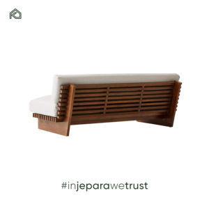 Sofá de 3 Plazas para Exteriores, Moderno, Resistente, de Madera de Teca Sólida, Hecho a Mano, Ecológico, Cómodo y Resistente a la Decoloración, Modelo Alex - Product Image 6