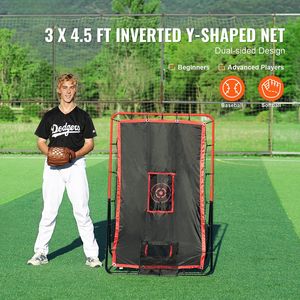 Rete di Rimbalzo per Baseball e Softball 3.5 x 4.5 piedi, 2-in-1, per Allenamento di Battuta e Lancio, Attrezzatura per il Ritorno della Palla - Product Image 2