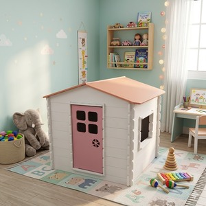 Maison de jeu en bois durable et sécuritaire, bords lisses, en contreplaqué de pin américain du Vietnam, pour enfants de 5 à 7 ans, unisexe - Product Image 1