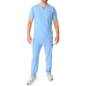 men's <b>Scrub</b> Nurse Uniform Easy Maintenance Professional Clean Hospital Use Knitted Fabric <b>Scrub</b> <b>Sets</b> - Product Image 2