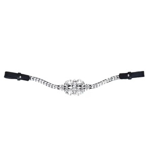 Frontal en cuir pour cheval personnalisé avec cristaux étincelants |   Logo et couleurs personnalisés Grossiste Fabricant - Product Image 1